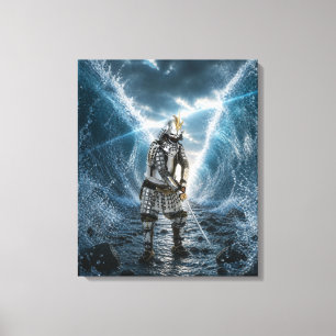 Oda Nobunaga Samurai Armour Water 20x24 Canvas Pri Print