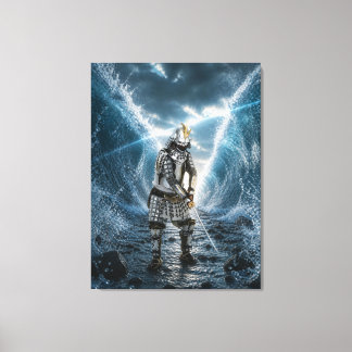 Oda Nobunaga Samurai Armour Water 30x40 Canvas Print