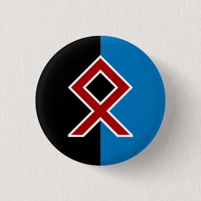 Odal Rune Badge - Life, Spirit, Soil & Sea 1 Inch Round Button (Front)
