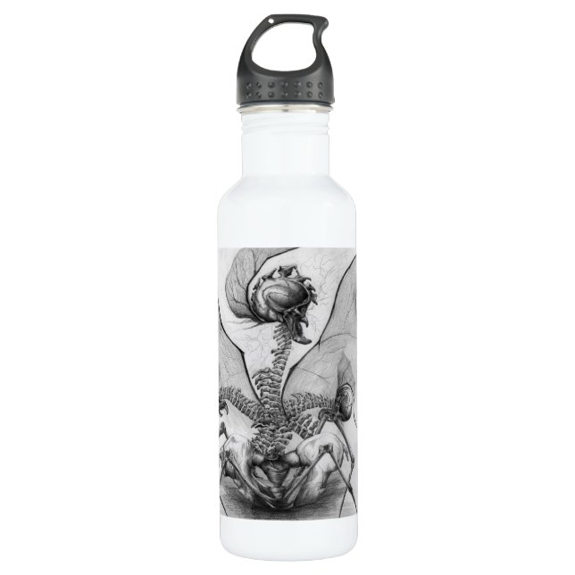 Odd Bone Fellow Goth Horror Skeleton Creature Art 710 Ml Water Bottle (Front)