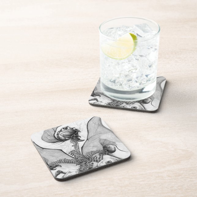 Odd Bone Fellow Horror Monster Art Coasters (Right Side)