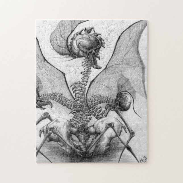 Odd Bone Fellow Horror Monster Original Art Puzzle (Vertical)