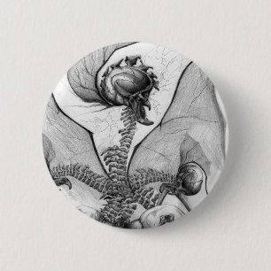 Odd Bone Fellow Skeleton Demon Horror Monster Art 2 Inch Round Button