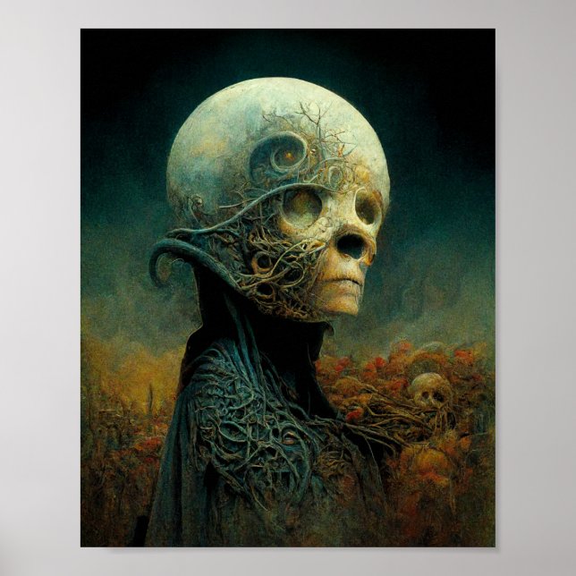 Odd Créature Imaginaire foncé Horreur Art Poster (Devant)