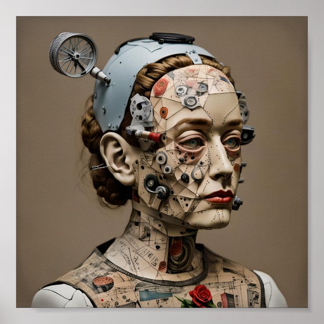 Odd Doll Surrealist AI image 002 P Poster (Front)