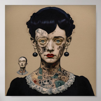 Odd Doll Surrealist AI image 003 P Poster