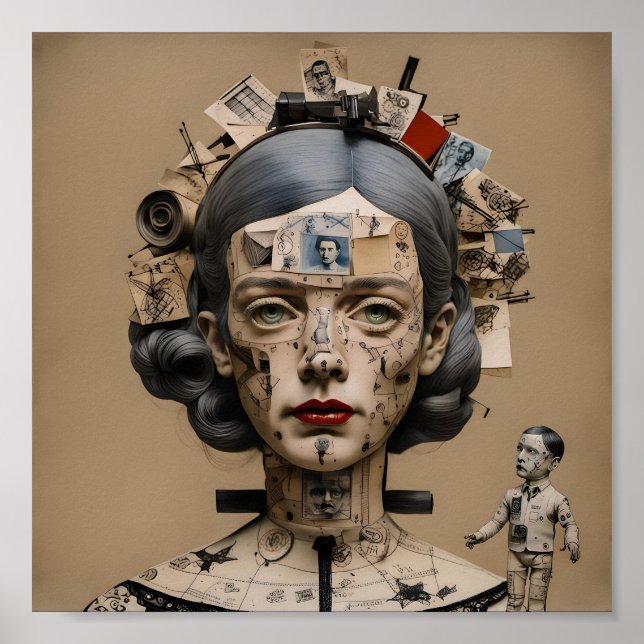 Odd Doll Surrealist AI image 004 P Poster (Front)