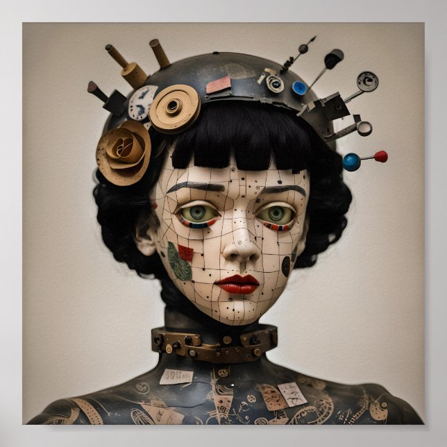 Odd Doll Surrealist AI image 006 P Poster (Front)