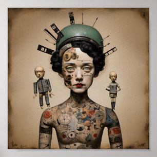 Odd Doll Surrealist AI image 007 P Poster