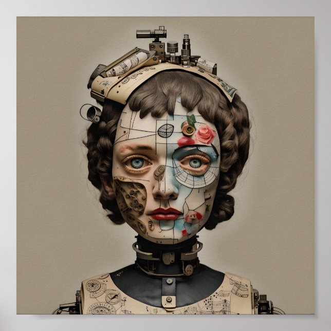 Odd Doll Surrealist AI image 008 P Poster (Front)