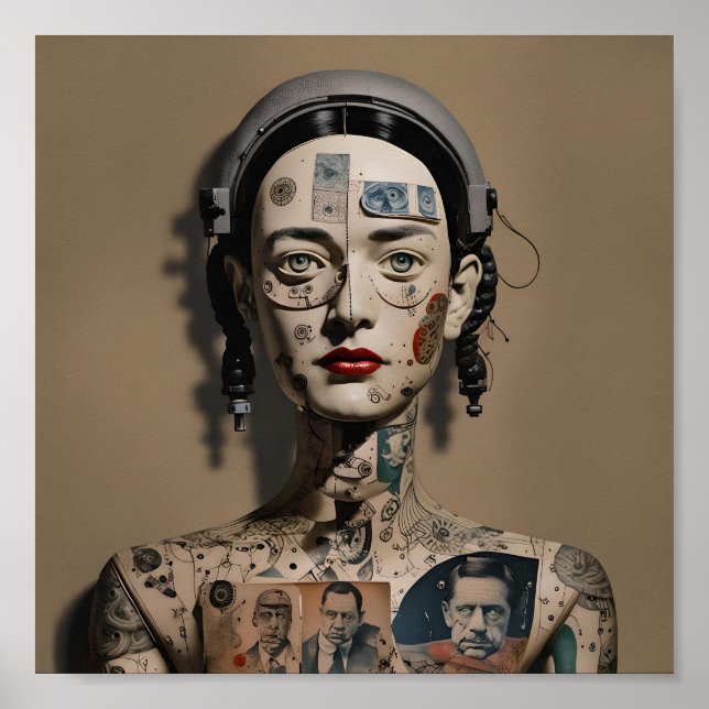 Odd Doll Surrealist AI image 009 P Poster (Front)