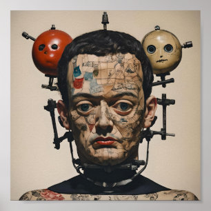 Odd Doll Surrealist AI image 010 P Poster