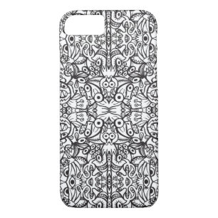 Odd Doodle art creatures in a crazy pattern design Case-Mate iPhone Case