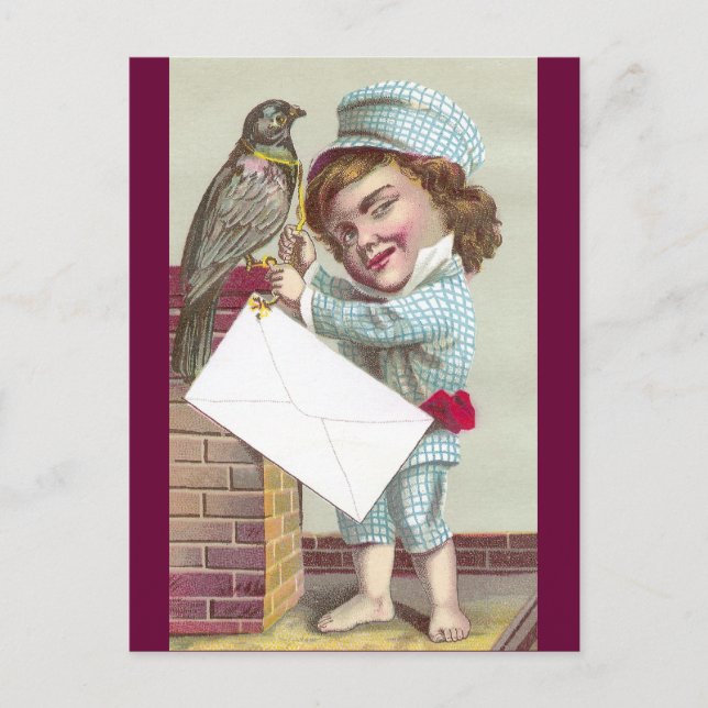 Odd Fellow Sending Pigeon Post Postcard (Front)