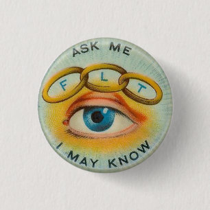 Odd Fellows "Ask Me I May Know" 1 Inch Round Button