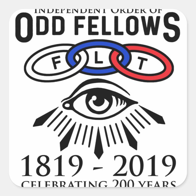 Odd Fellows Links et Eye 200th Stickers (Devant)