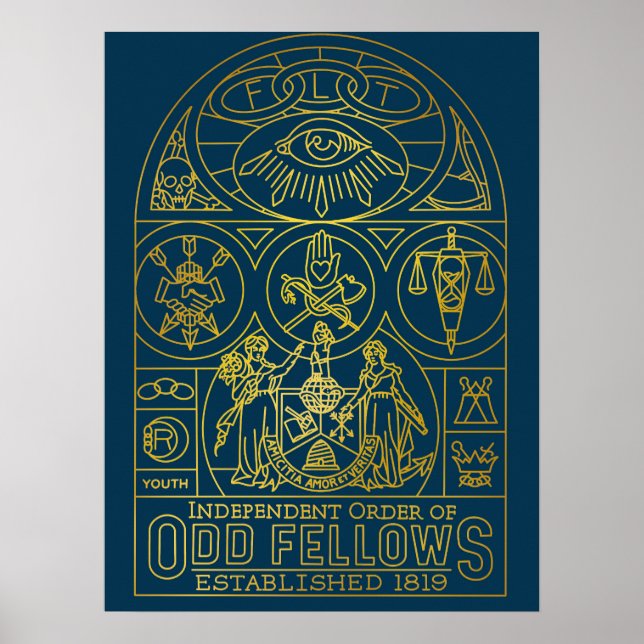 Odd Fellows SGL Mural Monoline Poster (Front)