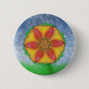 Odd Flower 2 Inch Round Button