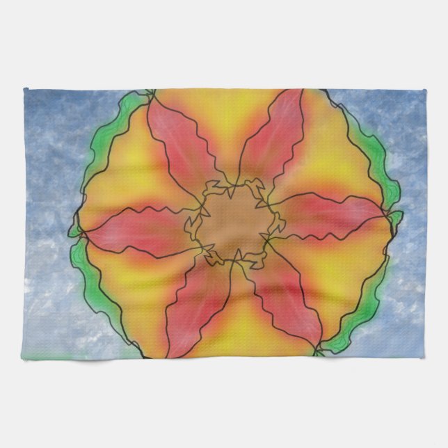 Odd Flower Kitchen Towel (Horizontal)