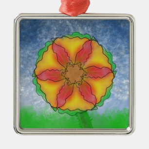 Odd Flower Metal Ornament