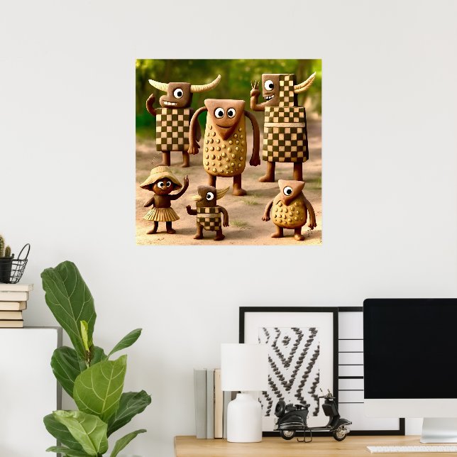 Odd Friends – Forest Chequered & Dots Clan Poster (Home Office)