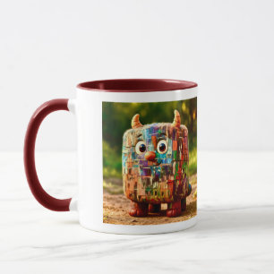 Odd Friends – Patchwork Cube Monster Poster Mug