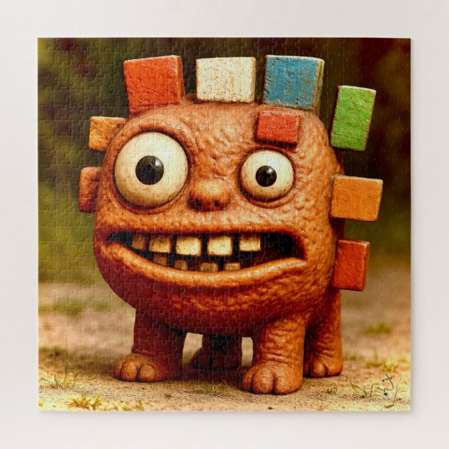 Odd Friends – Rainbow Block Monster PosterPoster Jigsaw Puzzle (Vertical)