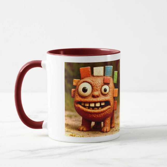 Odd Friends – Rainbow Block Monster PosterPoster Mug (Left)