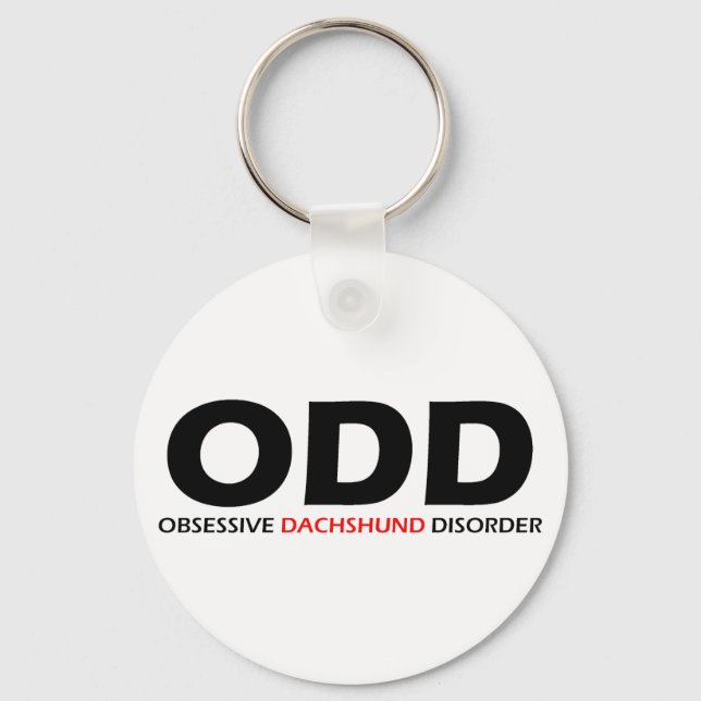 ODD - Obsessive Dachshund Disorder Keychain (Front)