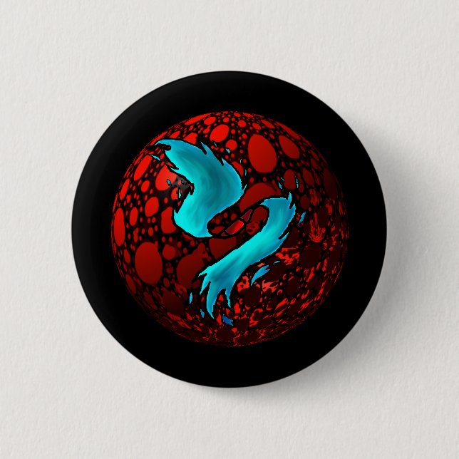 odd red ball 2 inch round button (Front)