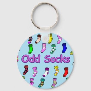Odd Socks Keychain Blue