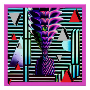 Odd Tiki God at the Memphis Design Party Poster