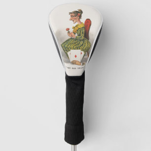 Odd Trick Victorian Caricature Striped Dress Woman Golf Head Cover