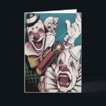 Odd Vintage Clown Birthday Card<br><div class="desc">Custom restored,  high quality vintage clown image.</div>