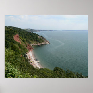 Oddicombe Bay, Torquay, England Poster