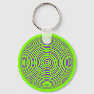 Oddisphere Purple Lime Optical Illusion Keychain