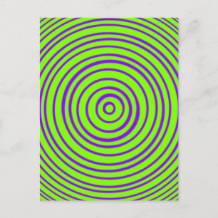 Oddisphere Purple Lime Optical Illusion Postcard