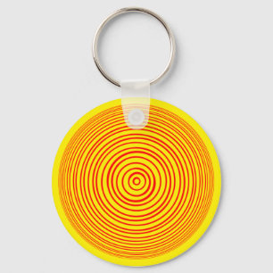 Oddisphere Red Yellow Optical illusion Keychain