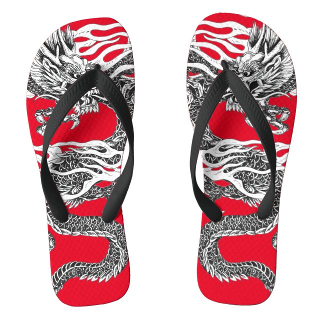 Oddities Dragon Flip Flops (Footbed)
