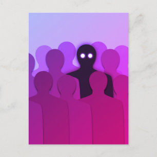 Oddity Surreal Pink Aesthetic Weirdo Postcard