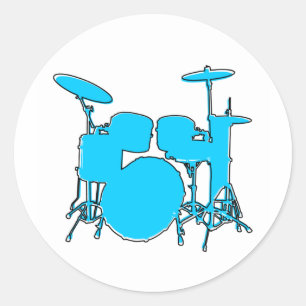 oddRex drums Classic Round Sticker