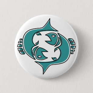 oddRex pisces 2 Inch Round Button