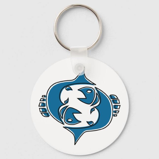 oddRex pisces Keychain (Front)