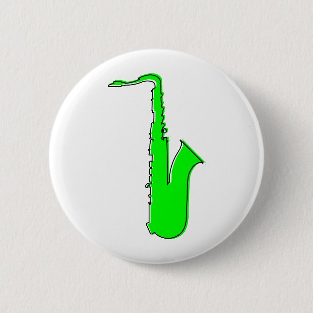 oddRex saxophone 2 Inch Round Button (Front)