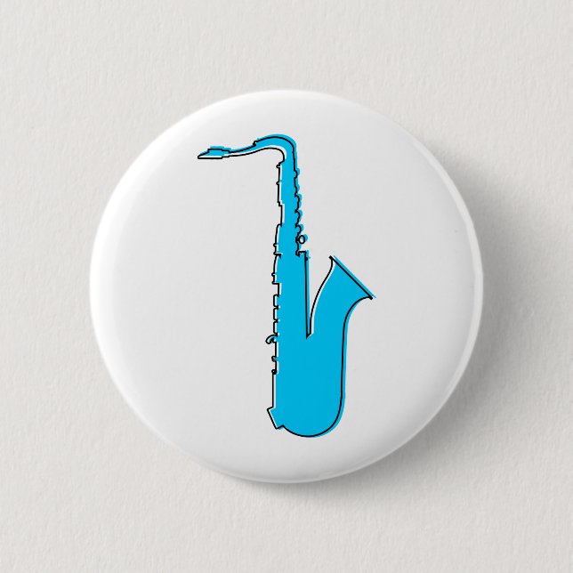 oddRex saxophone 2 Inch Round Button (Front)