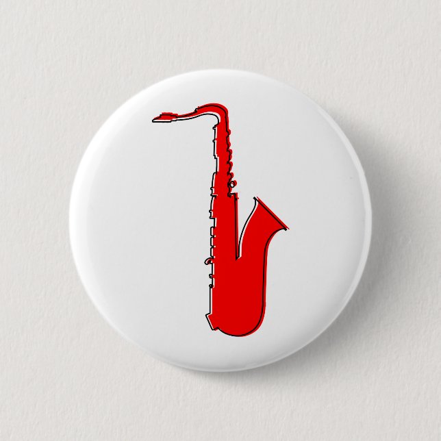 oddRex saxophone 2 Inch Round Button (Front)