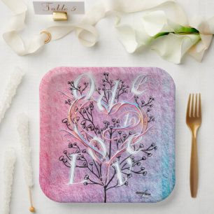 Ode à l'amour Assiette en carton par le poète Adie