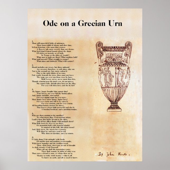 Ode on a Grecian Urn Poster (Front)