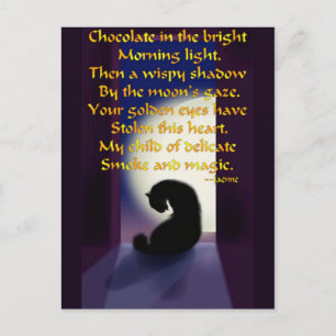 Ode to a Black Cat Postcard