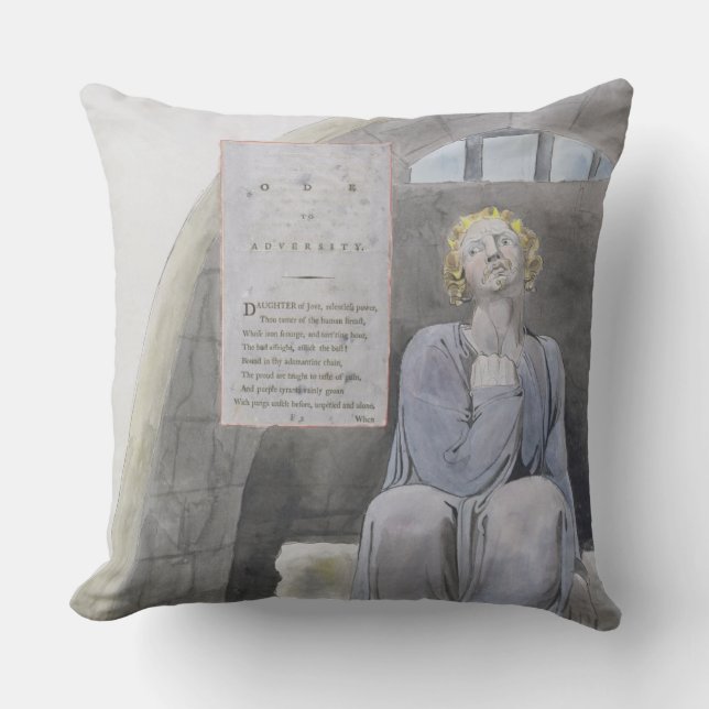 Ode to Adversity, design 37 from 'The Poems of Tho Throw Pillow (Front)
